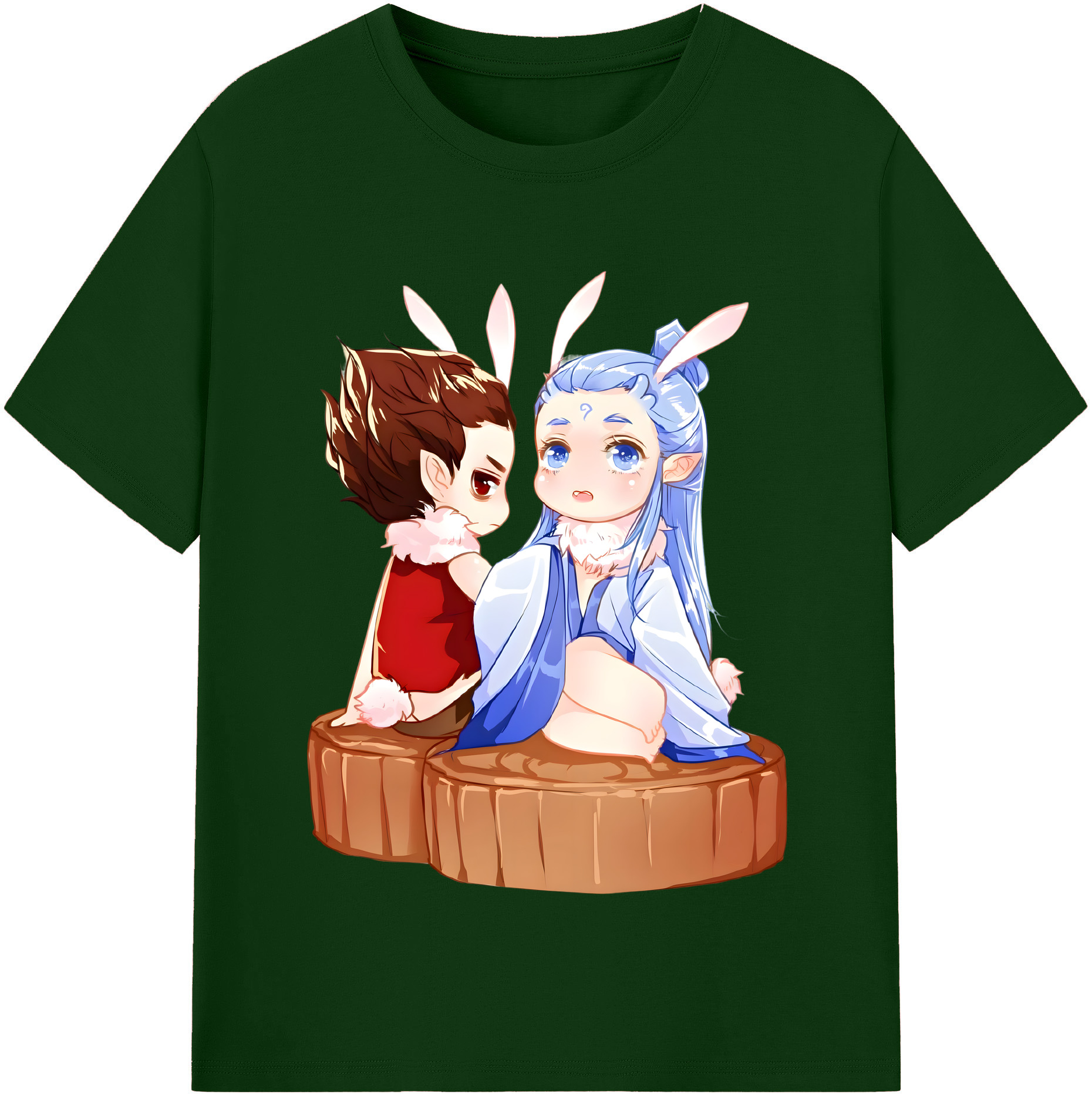 （画像用） Ne Zha 2 ナタ 魔童の大暴れ 綿100％半袖Tシャツ（フロントプリント）